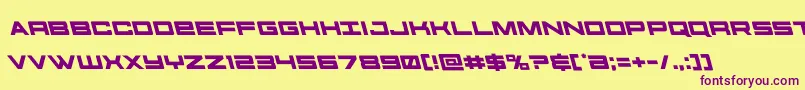 futureforcesleft Font – Purple Fonts on Yellow Background