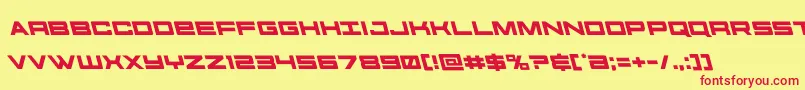 futureforcesleft Font – Red Fonts on Yellow Background