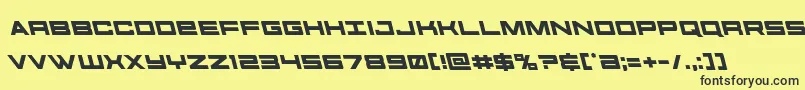 futureforcesleft Font – Black Fonts on Yellow Background