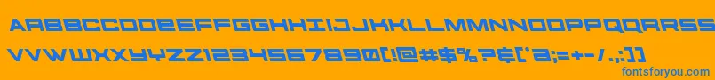 futureforcesleft Font – Blue Fonts on Orange Background