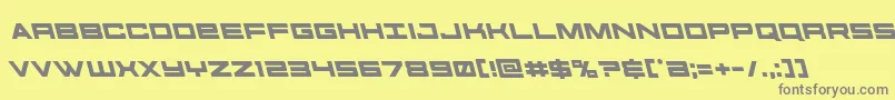 futureforcesleft Font – Gray Fonts on Yellow Background