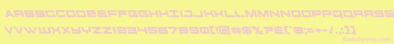 futureforcesleft Font – Pink Fonts on Yellow Background