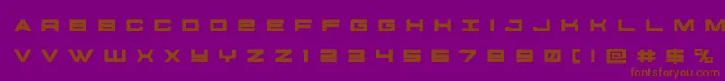 futureforcesrtitle Font – Brown Fonts on Purple Background