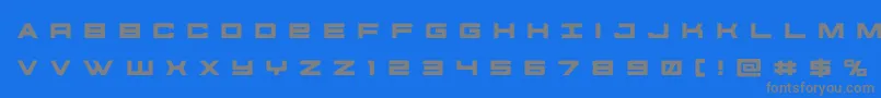 futureforcesrtitle-Schriftart – Graue Schriften auf blauem Hintergrund