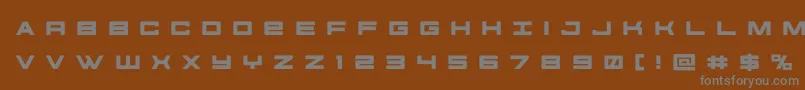 フォントfutureforcesrtitle – 茶色の背景に灰色の文字