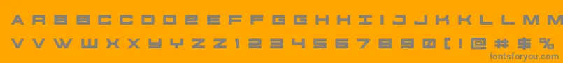 フォントfutureforcesrtitle – オレンジの背景に灰色の文字