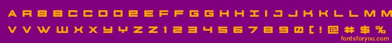 futureforcesrtitle Font – Orange Fonts on Purple Background