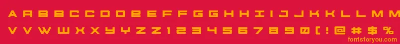 futureforcesrtitle Font – Orange Fonts on Red Background