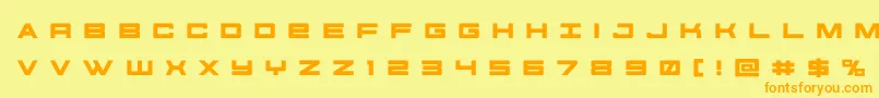 futureforcesrtitle Font – Orange Fonts on Yellow Background