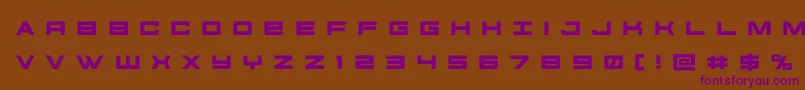 futureforcesrtitle Font – Purple Fonts on Brown Background