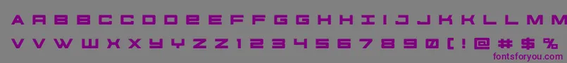 フォントfutureforcesrtitle – 紫色のフォント、灰色の背景