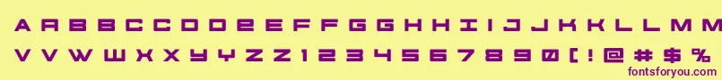 futureforcesrtitle Font – Purple Fonts on Yellow Background