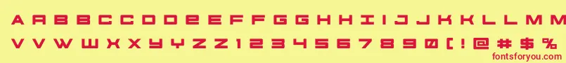 futureforcesrtitle Font – Red Fonts on Yellow Background