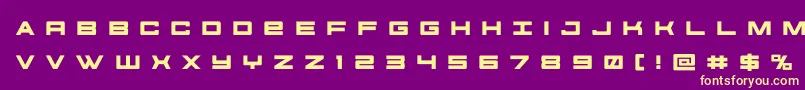 futureforcesrtitle Font – Yellow Fonts on Purple Background