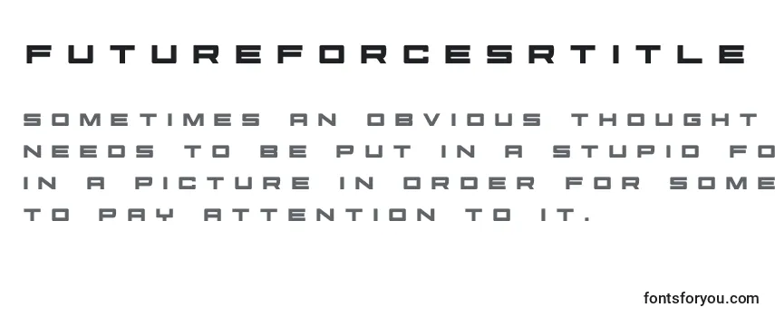 Futureforcesrtitle (127519) フォントのレビュー