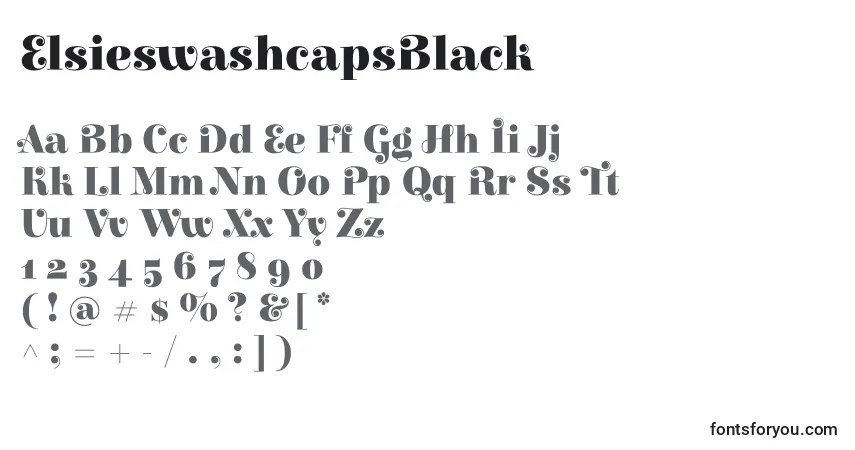 Fuente ElsieswashcapsBlack - alfabeto, números, caracteres especiales