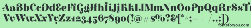 ElsieswashcapsBlack Font – Black Fonts on Green Background