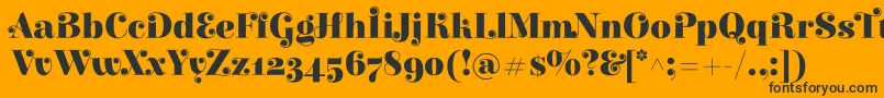 ElsieswashcapsBlack-Schriftart – Schwarze Schriften auf orangefarbenem Hintergrund