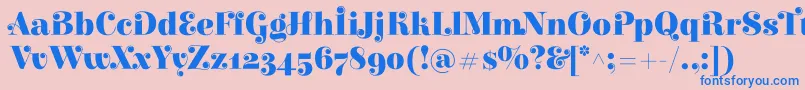 ElsieswashcapsBlack Font – Blue Fonts on Pink Background