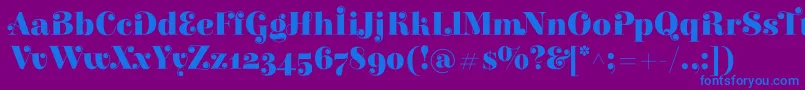 ElsieswashcapsBlack Font – Blue Fonts on Purple Background