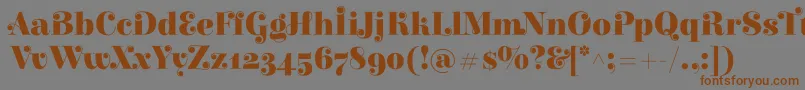 ElsieswashcapsBlack Font – Brown Fonts on Gray Background