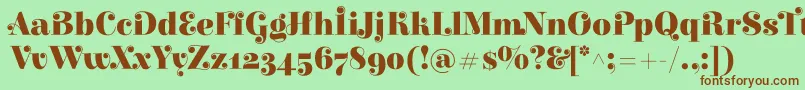 ElsieswashcapsBlack Font – Brown Fonts on Green Background