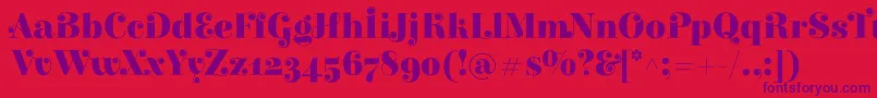 ElsieswashcapsBlack Font – Purple Fonts on Red Background