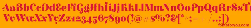 ElsieswashcapsBlack Font – Red Fonts on Orange Background
