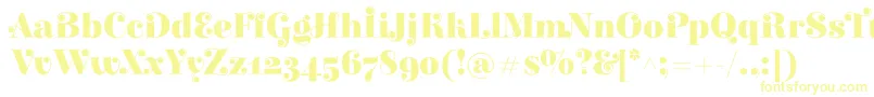 ElsieswashcapsBlack Font – Yellow Fonts on White Background