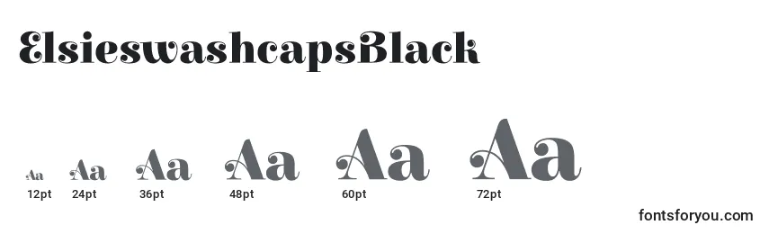 ElsieswashcapsBlack Font Sizes