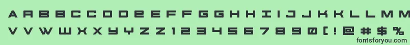 Шрифт futureforcesrtitle – чёрные шрифты на зелёном фоне