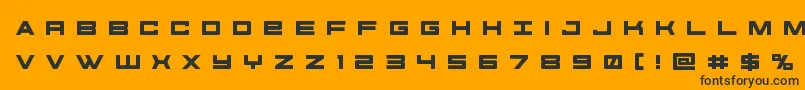 futureforcesrtitle-Schriftart – Schwarze Schriften auf orangefarbenem Hintergrund