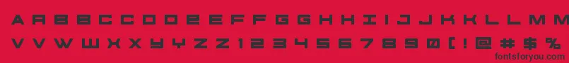 Шрифт futureforcesrtitle – чёрные шрифты на красном фоне