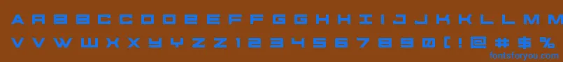 futureforcesrtitle Font – Blue Fonts on Brown Background