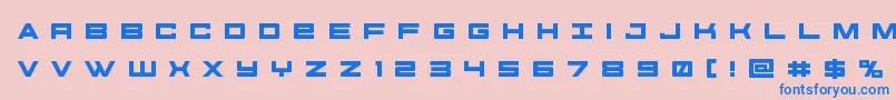 futureforcesrtitle-fontti – siniset fontit vaaleanpunaisella taustalla