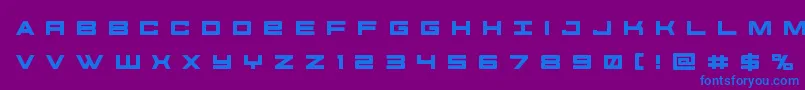 futureforcesrtitle-fontti – siniset fontit violetilla taustalla
