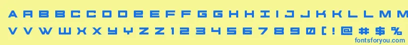 futureforcesrtitle Font – Blue Fonts on Yellow Background
