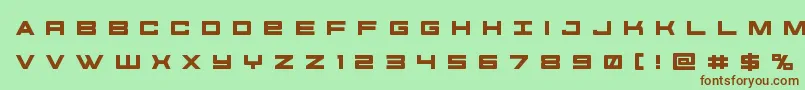 futureforcesrtitle Font – Brown Fonts on Green Background