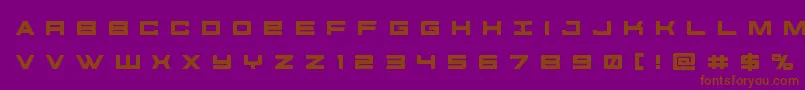 フォントfutureforcesrtitle – 紫色の背景に茶色のフォント