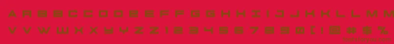 フォントfutureforcesrtitle – 赤い背景に茶色の文字