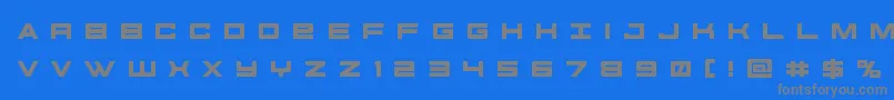 futureforcesrtitle-Schriftart – Graue Schriften auf blauem Hintergrund