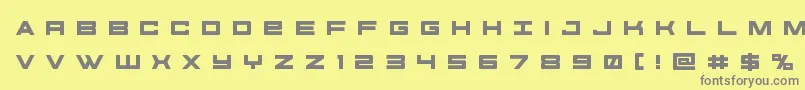 フォントfutureforcesrtitle – 黄色の背景に灰色の文字