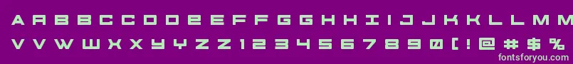 futureforcesrtitle-fontti – vihreät fontit violetilla taustalla