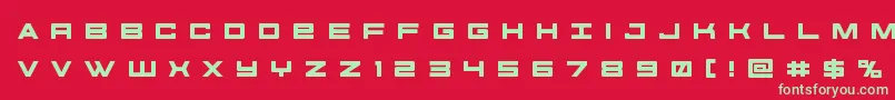 futureforcesrtitle Font – Green Fonts on Red Background