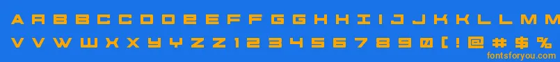 futureforcesrtitle Font – Orange Fonts on Blue Background