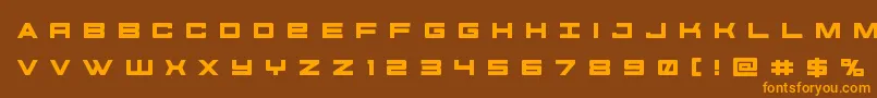 futureforcesrtitle Font – Orange Fonts on Brown Background