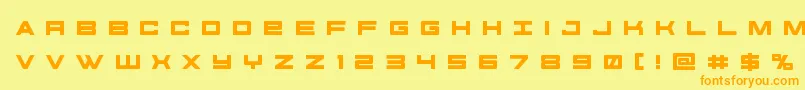 futureforcesrtitle-fontti – oranssit fontit keltaisella taustalla