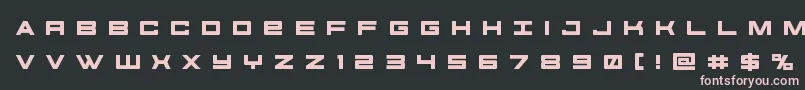 futureforcesrtitle-fontti – vaaleanpunaiset fontit mustalla taustalla