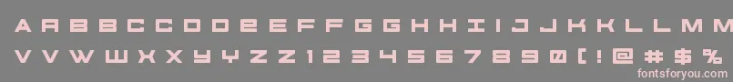 futureforcesrtitle-fontti – vaaleanpunaiset fontit harmaalla taustalla