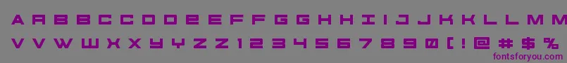 フォントfutureforcesrtitle – 紫色のフォント、灰色の背景